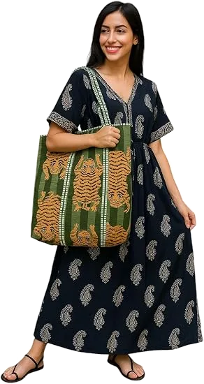 Cotton kaftan dress — resort wear